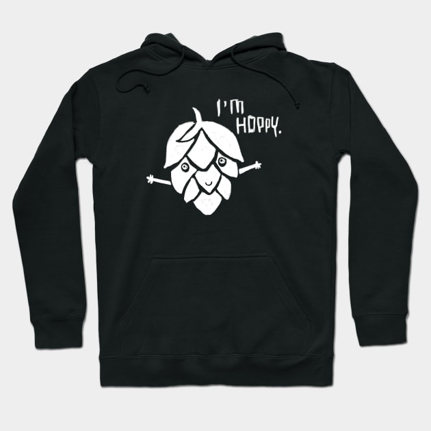 Craft Brewer, Hops Pun, Im hoppy Hoodie by badlydrawnbabe